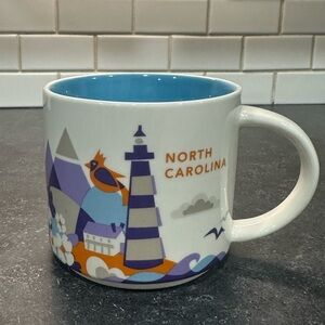 Starbucks You are Here: North Carolina Lighthouse Ceramic Mug - White & Blue